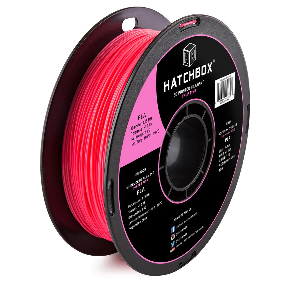 HATCHBOX 3D PLA 1.75MM FILAMENT in Various Colors